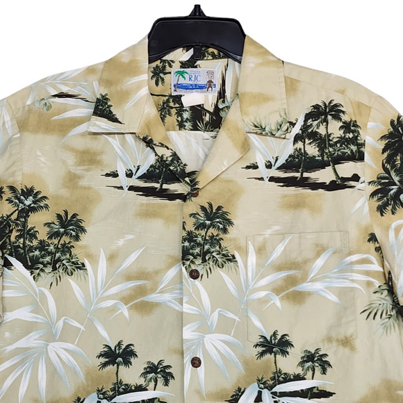 RJC Hawaiian Shirt Button Down Short Sleeves Size Large - Picture 3 of 5